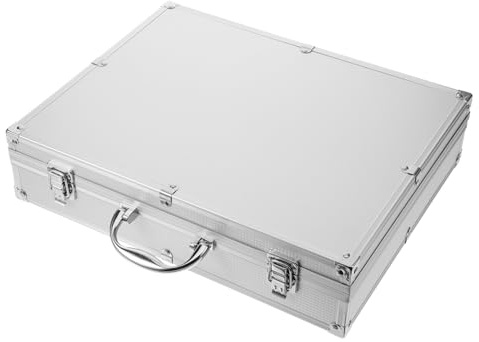 HAMPPLIES Tragbare Mikrofonbox Für Kabellose Handmikrofone Hartschalen Mikrofonkoffer Mit Griff Schutzgehäuse Für 4 Mikrofone Und Zubehör Robust Und Stoßfest Aufbewahrungstasche Für Karaoke Und Reise