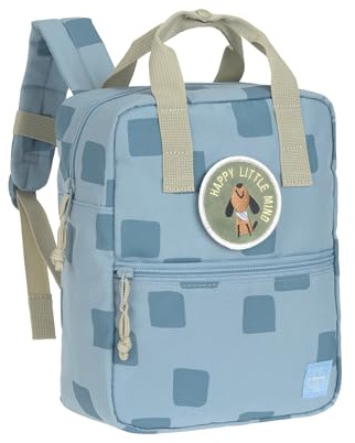 LÄSSIG Kindergartenrucksack Mini Square 7L Pattern Party Blue | Für Kindergarten, gepolsterte Schultergurte und Brustgurt, wasserabweisend