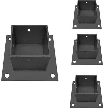 Post Base Bolt Down, Pole Support Fence Foot Brackets for Concrete, Deck, Pergola & Mailbox, Timber Column Base Plate