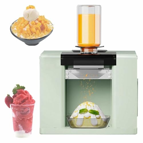 VYUJHNBG Máquina De Hielo Afeitada Automática Comercial, Sistema De Enfriamiento por Aire De Alta Eficiencia, Función De Autolimpieza, Ideal para Restaurantes, Camiones De Alimentos Y Eventos