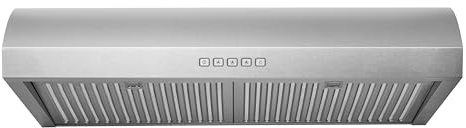Hauslane Range Hood Under Cabinet 30 Inch, Hood Vent for Kitchen | Quiet Vent Hood, Energy Saving LED, Stainless Steel Ducted or Ductless Hood Ranges, Recirculating Operation UC-B018, Stainless Steel