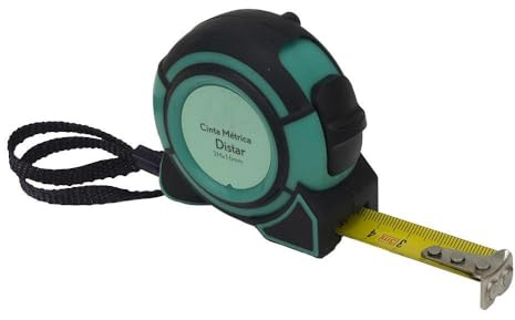 Cinta métrica - cinta de 3 m de longitud, 16 mm de ancho, con bloqueo, enganche magnético, clip y asa ergonómica para un fácil uso.