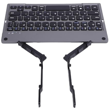 Asixxsix Tastiera Bluetooth, Telefono, Cavo di collegamento, Tastiera cablata, da 26,2 a 32,8 piedi, Window, iOS, Androids, Tablet, Informazioni sul prodotto (Grigio Nero)