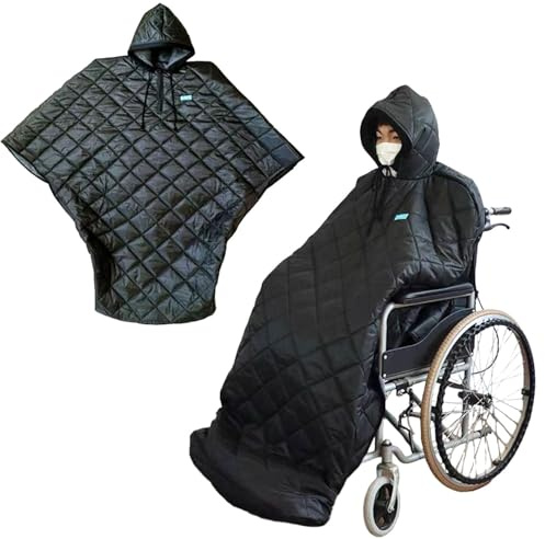 JuanNest Rollstuhl-Fußsack Aus Plüsch,Gemütlich Rollstuhldecke Mit Innentasche Und Kordelzug Schützt Vor Kälte Und Nässe Geeignet Für Alle Jahreszeiten Und Rollstuhlmodelle,Rundum-Schutz Für Wärme S