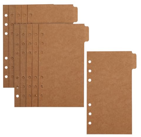 30 Blatt A6 Blanko Kraftpapier Binder Trennblätter Kleine Karton-Register-Trennblätter Notizbuch Index Trennblätter Einlagen Reisetagebuch Trennblätter Datei Organizer Trennblätter mit Registerkarten