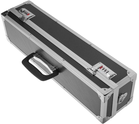 ANDRESLAD Estuche para Cuchillos de Cocina Portátil de Aluminio Negro con 8 Ranuras Caja de Herramientas con Cerradura de Combinación Organizador Seguro para Chefs y Clases de Cocina