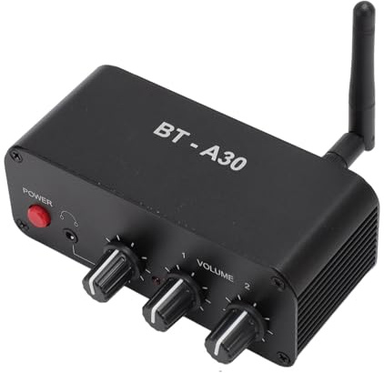 Akozon Sound Preamplifier 20dB Dual Op Amp NE5532 Stereo Preamp with & 3.5mm Ports for Phono Turntables, Speakers, and Headphones