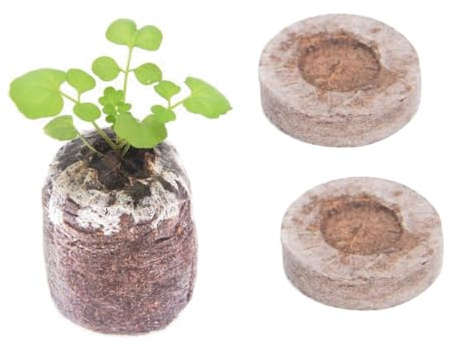 ibasenice Pellet di Torba Compressa 3 Cm Diametro, Blocchi Nutrienti per Semina 20 Pezzi, Terreno Naturale per Piantine e Germinazione in Giardinaggio e Vivaio