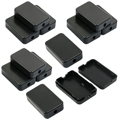 Junction Box, Small Junction Box, Waterproof Black Enclosure for DIY Projects, Power Supply Protection, Compact 55x35x15mm