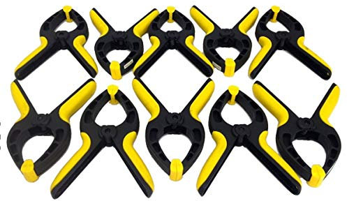 LOT of 10 - Nylon 9 Spring Clamps Heavy Duty 3 Jaw Opening