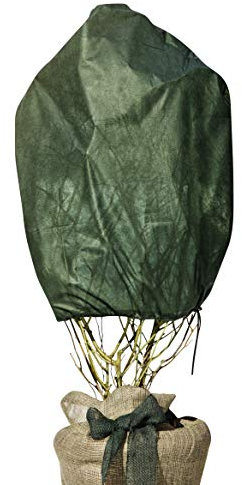 Windhager Winter-Vlies Rosenvlies-Haube Thermovlies Gartenvlies Frostschutz Kälteschutz für Rosen, 3 Stück, 0,75x1 m, 30 g, grün