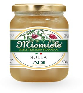 ADI BIO - Miele di Sulla Italiano Biologico 500g, Sapore Delicato e Fruttato - Raccolto da Fioriture Spontanee - Ideala per Yogurt, Frutta e Dessert Leggeri - Made in Italy