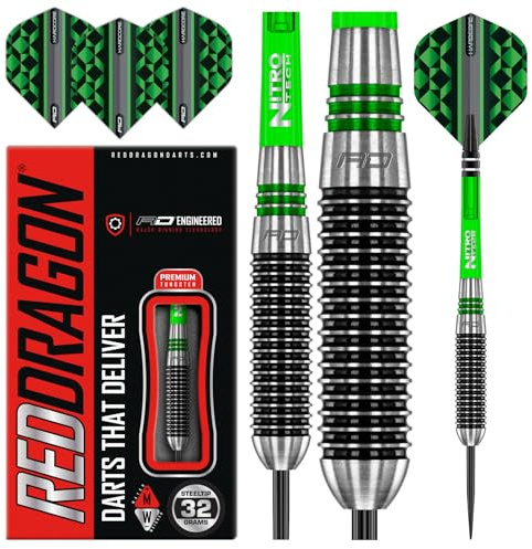 RED DRAGON Titan 2 Tungsten Darts Set with Flights and Stems