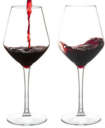 Chiatai Copas de vino irrompibles Tritan-Plastic Burdeos reutilizables de grado alimenticio inastillables para regalo de 2 unidades