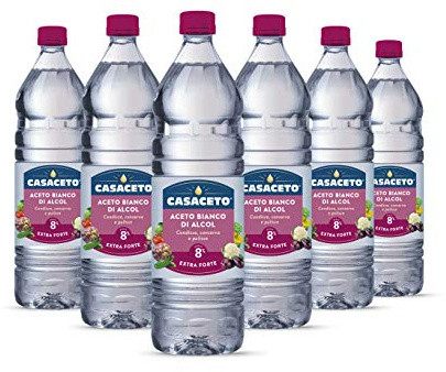 Aceto Bianco Di Alcol Casaceto Extra Forte| De Nigris 1889 | 6 x 1 Litro