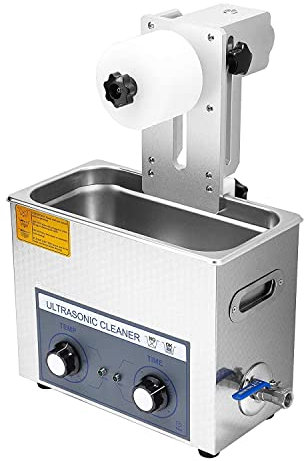 Pulitore ad ultrasuoni per dischi in vinile da 6 litri Digitale 150 W Timer minuti Rotativo automatico per registrazioni da 7 pollici / 12 pollici senza danneggiare la superficie delicata,110v