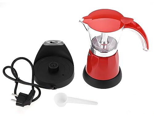 Lazmin112 Eléctrica de 220-240 V, de Aleación de Aluminio de 300 Ml y 480 W, para Oficina para Hacer café en el Hogar (Rojo), SUTI45IADWHFCP-01