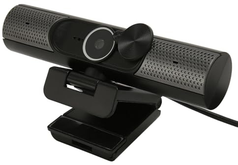 Yunseity Webcam 2K 30 Fps à Mise au Point Automatique avec Haut-Parleur HiFi et Micro à Réduction de Bruit, Caméra PC Plug and Play pour Ordinateur Portable de Bureau, Adaptée pour Win