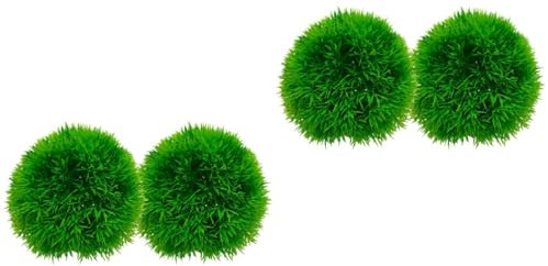 Alipis 4pcs Vivid Artificial Aquarium Plants Live Plants for Fish Tanks Realistic Decor