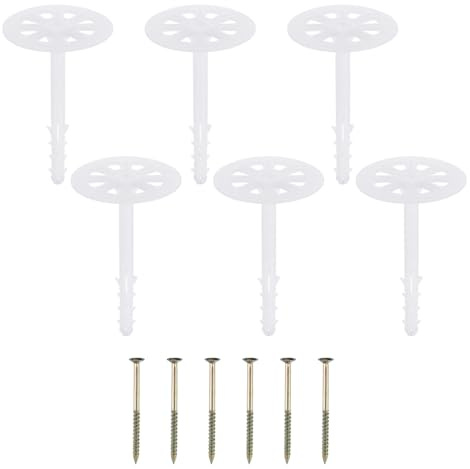 PATIKIL 102mm Perforierte Isolierstifte, 30er Pack Isolierdübel Wanddübel Kunststoff-Spreizdübel zur Befestigung von Schaumstoffplatten an Mauerwerk oder Decke