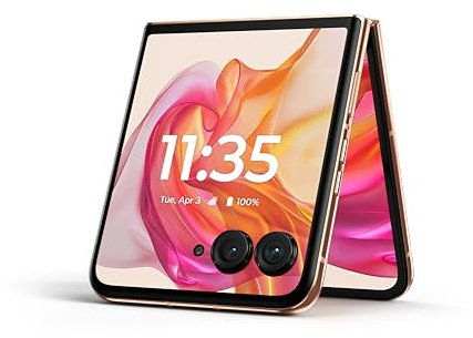 Motorola Razr 50 Ultra (12/512 GB, AI, display esterno 4.0’’ pOLED, interno 6.9 pOLED, 50+50MP, IPX8, Qualcomm Snapdragon 8s Gen 3, 4000mAh, 45W, wireless 15W, 5G, Dual SIM, Android 14), Peach Fuzz