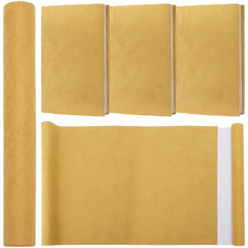 CRASPIRE 51 x 11.8 Panno per Libri in Pelle Scamosciata Color Oro per Rilegatura di Libri A4-A8, Superficie in Tessuto, Copertina in Carta, Libri, Album, Scrapbooking, Archivio, Fai da Te, Copertura