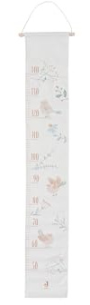 Jollein Messlatte für Kinder - Lovely Birds - 100% Baumwolle - Zur Länge Von 140cm - Vögeln Und Zweigen Print