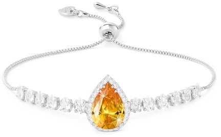 Linawe Edelstein Diamanten Armband Damen, Glitzer Armkette Schmuck, Kristall Damenarmband Jewelry, Tennisarmband, Erhältlich in 14-karätigem Gold-, Roségold- und Silbertönen