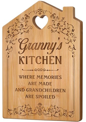 Giftasy Granny Gifts, Granny Birthday Gifts, Unique Granny Kitchen Cutting Board, Gifts for Granny from Grandchildren, Present for Granny on Birthday Mother's Day Christmas