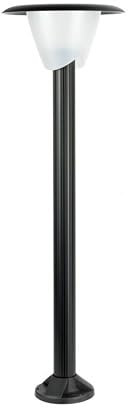Licht-Erlebnisse Wegeleuchte Thermoplastik Acrylglas Schwarz Weiß IP65 Hof Eingang Garten H:116 cm E27 bis 10 W blendarm Ø32,5 cm runde Stehlampe außen ETACA