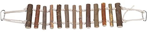 1 Stück Vogelleiter-Spielzeug, Papageien-Schaukelspielzeug, Metallhaken, Holz-Vogelleiter, Hängematten-Spielzeug, Schaukel, Vögel, Kauspielzeug, Papageien-Hängespielzeug, Haustier