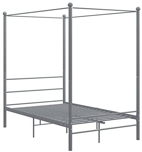 Festnight Himmelbett 140x200 cm Metallbett Ehebett Doppelbett Bettgestell Metall Bett Bettrahmen Schlafzimmerbett