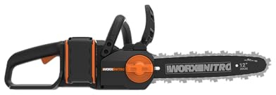 WORX WG350E 20V PowerShare Brushless Cordless Chainsaw 30cm | 20V brushless cordless chainsaw; 30cm bar; automatic chain lubrication; tool-free chain tensioning