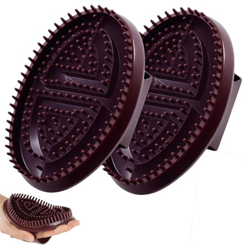 Meridian Druckbürste, Massagebürste für Ganzkörper-SPA-Massagegerät, Entspannung (braun) (2 Stück)