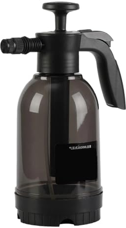 Pulvérisateur de mousse for lavage de voiture 2 L, pompe manuelle, vaporisateur de mousse, vaporisateur haute pression portatif, nettoyage de voiture et de maison, remplacement à double tête(Black-1)