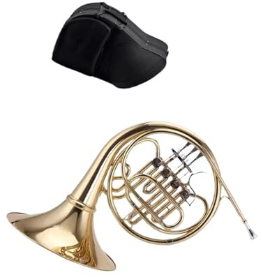 Professionelles Waldhorn In B-Klappe Mit Goldlackierung Und Inklusive Gigbag Waldhorn Set