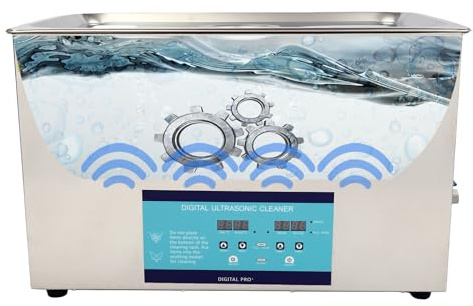 30L Ultrasonic Cleaner, Ultrasonic Jewellery Cleaner Machine with Degassing Function, Temperature and Time Control, for Rings, Glasses Coins Metal Parts Equipped