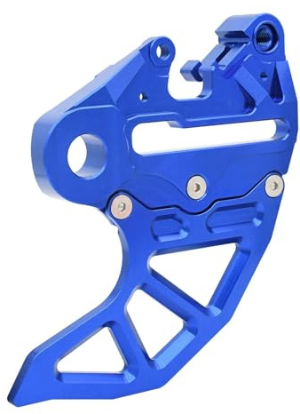 Adatto per KTM SX SXF XC XCF XCW EXC EXCF TPI Six Days 125 250 300 Supporto pinza freno posteriore con protezione disco freno(25mm Axle Blue)