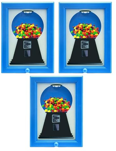 Candy Dispenser Picture Frame, 3 Pack Wall Mounted Candy Dispenser Frame, Funny Acrylic Gumball Machine Frames for Business Candys Station Teacher Appreciation Gift Party Favor Dispensers