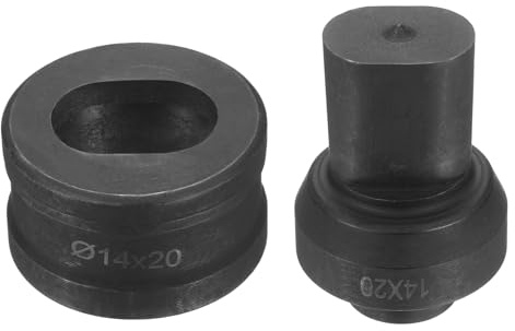 QUARKZMAN Hydraulische Lochstanze Matrize 14×20mm Ovales Loch, 40Cr Stahl Locher Locheisen Stanze Set Werkzeug für CH60 Elektrische Stanze Maschine Schwarz
