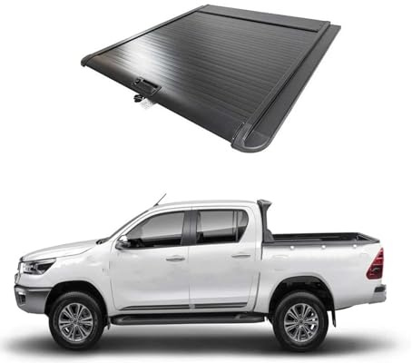 Wnfmjqe Kofferraumabdeckung Laderaumabdeckung Für Toyota Für Hilux Für Tundra Ab Baujahr 2009 17 M (55 Fuß) Abschließbar Einziehbar Manuell Für Kurze Ladefläche Gepäckraumabdeckung