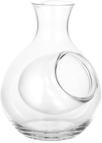 Baluue Japanese Style Glass Brandy Decanter 300Ml Ice Wine Pitcher Crystal Glass Dispenser Slant Mouth for Home Bar and Dining