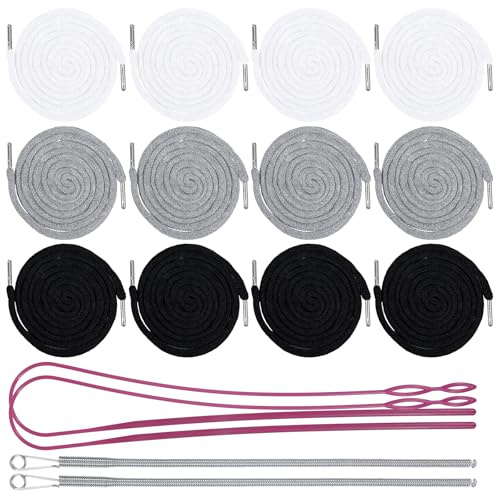 12 cordones para sudaderas con capucha, cordón de 130 cm para pantalones de jogging, cordón de repuesto con extremos de metal y cordón para capucha, pantalones deportivos, sudaderas, chaquetas (gris