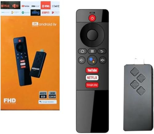TV Stick Android 8K 8GB RAM 128GB ROM Mando Control Voz HDMI Streaming Ultra HD