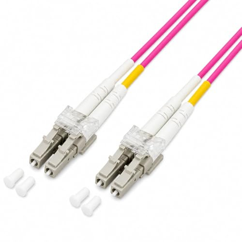 Techly Professional 304130 Cavo Fibra Ottica Multimodale OM4 LC/LC 50/125 10 m Fucsia