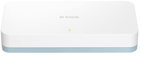D-Link DGS-1008D 8-Port Gigabit Desktop Switch, Hub, Internet Splitter, Metal, Fanless, Plug and Play, UK Model