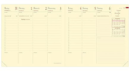 Kalendereinlage Executif Prestige 2026: Kalendereinlage
