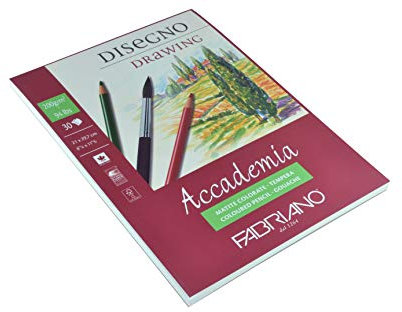 Fabriano 41202129 Zeichenblock, Baumwolle, weiß, 21 x 29.7 x 0.5 cm