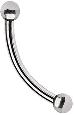Titan Intim Piercing Banane 1,2 x 16-20 mm mit 2 Kugeln