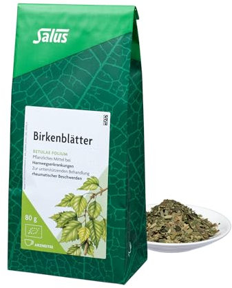 Salus - Birkenblätter Tee - 1x 80 g Beutel - lose - Arzneitee - Betulae folium - pflanzliches Mittel bei Harnwegserkrankungen - zur unterstützenden Behandlung rheumatischer Beschwerden - bio